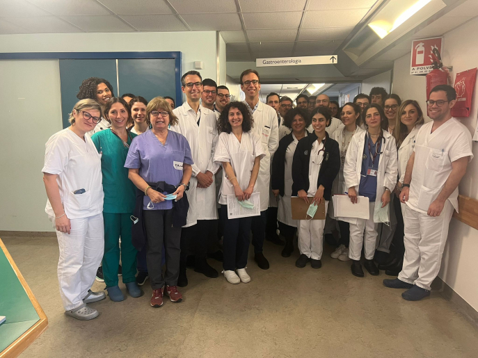 Team della gastroenterolgia di Padova con il prof. Louvet